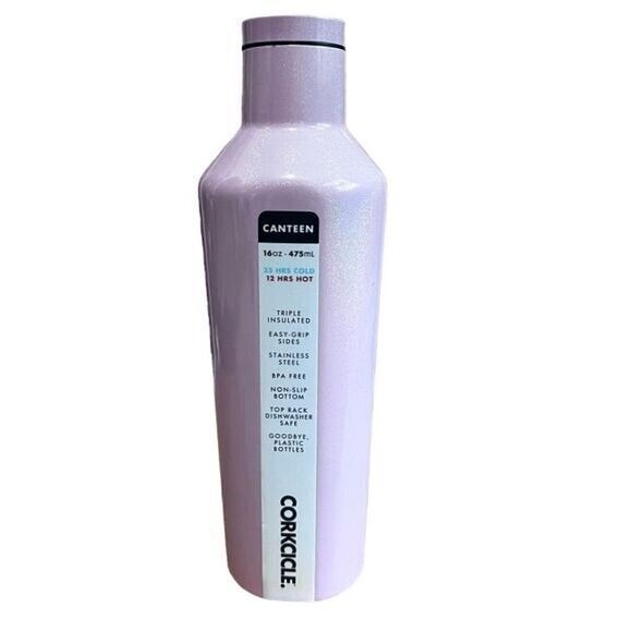 NWT Corkcicle Canteen 16oz Triple Insulated Water Bottle Cotton Candy Pink - Picture 1 of 3